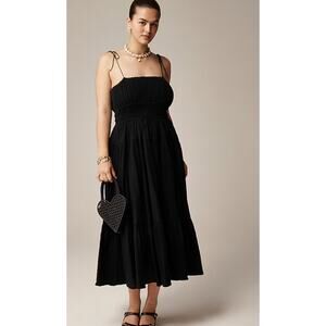J. Crew Black Midi Dress